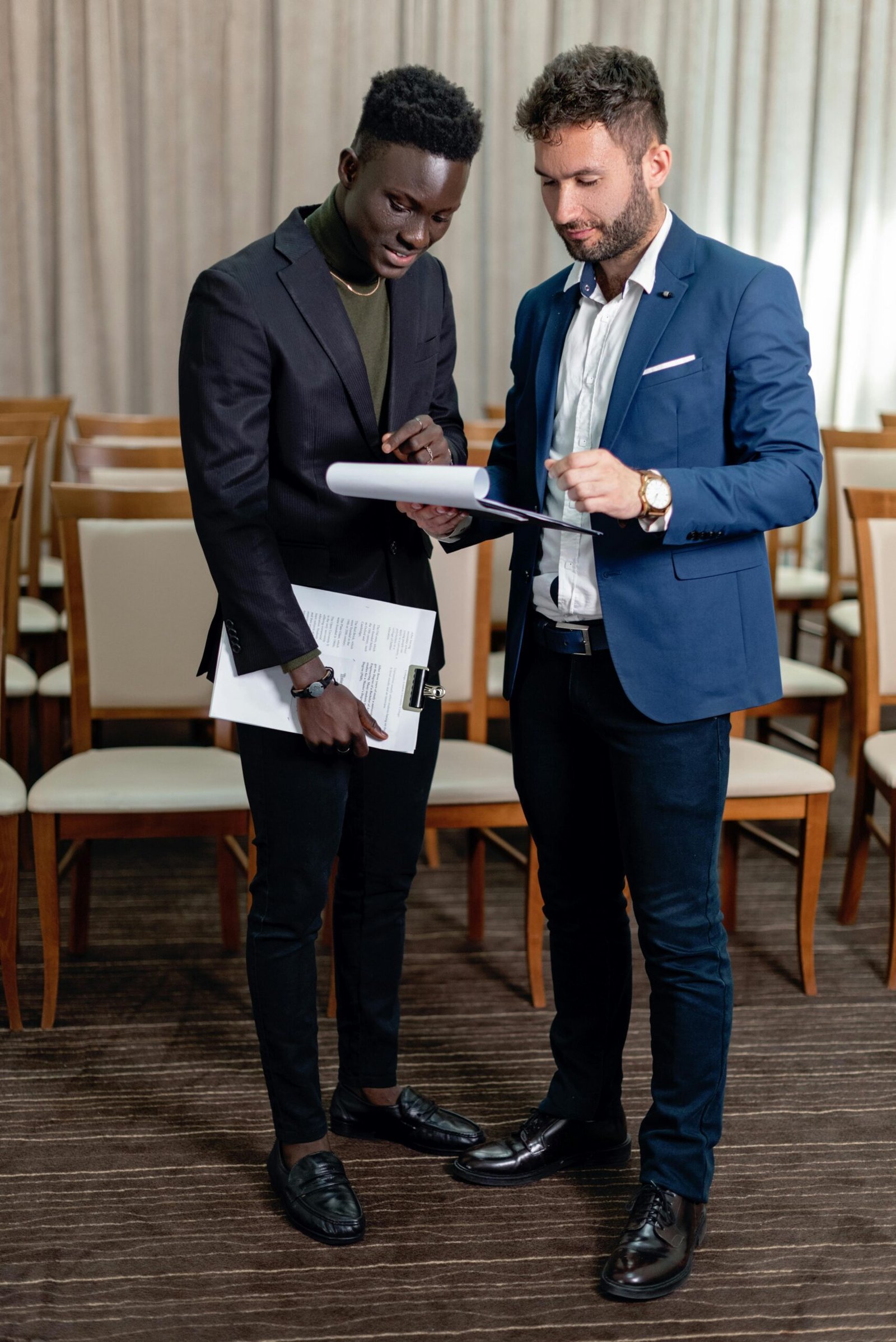 Professional event management team coordinating a corporate event in Frankfurt